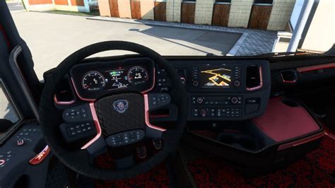 Red Interior for Scania S & R 2016 | ETS2 mods