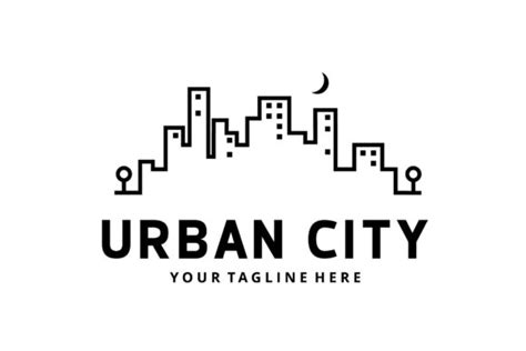 Urban, Night City Logo Building Design Graphic by sore88 · Creative Fabrica