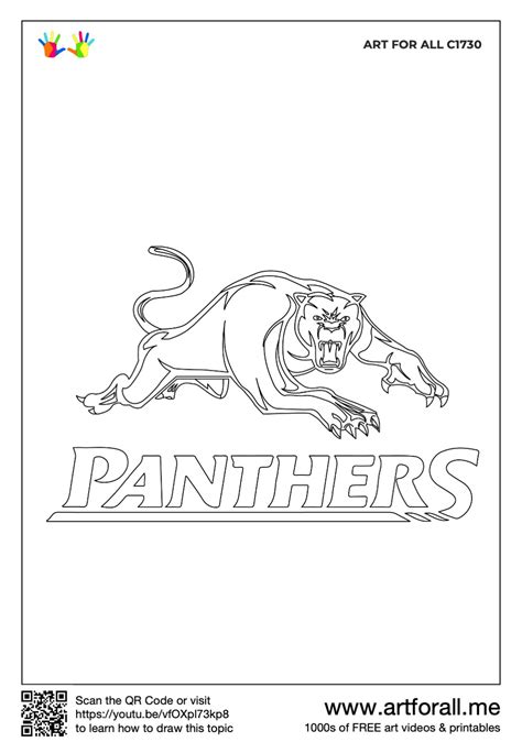 How to draw the Penrith Panthers Logo - National Rugby League