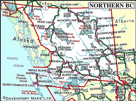 Map of Northern British Columbia – Vancouver Island News, Events, Travel, Accommodation ...