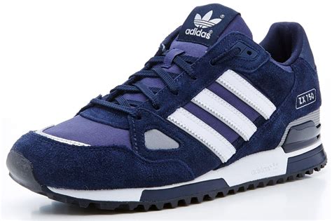 adidas Originals Men’s ZX 750 trainers suede navy blue & white G40159 | eBay