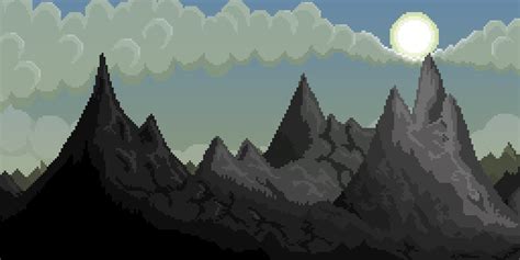 [OC][CC] My First Attempt At A Landscape Pixel Art : PixelArt