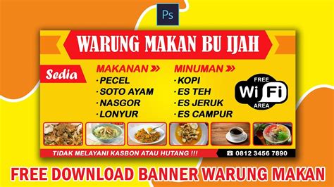 Template Spanduk Warung Makan Psd Edesk - IMAGESEE