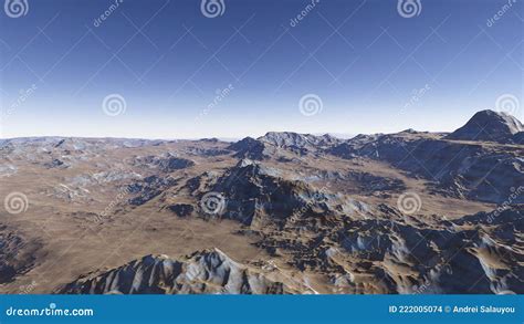 3d Rendered Space Art: Alien Planet - a Fantasy Landscape Stock ...