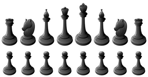 Black Chess Pieces PNG Clipart - Best WEB Clipart