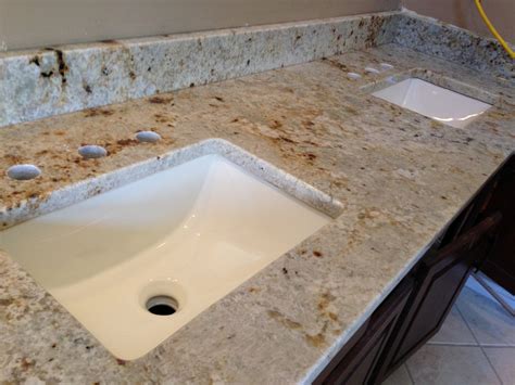 Colonial Cream Double Rectangle Vanity - Granite America