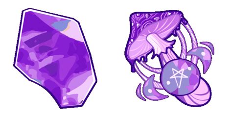 Amethyst & Purple Witch Mushroom Animated Cursor - Sweezy Cursors