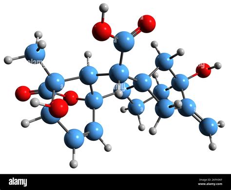 3D image of Gibberellic acid skeletal formula - molecular chemical ...