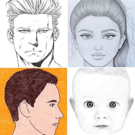 25 Easy Face Drawing Ideas - How to Draw a Face - Blitsy