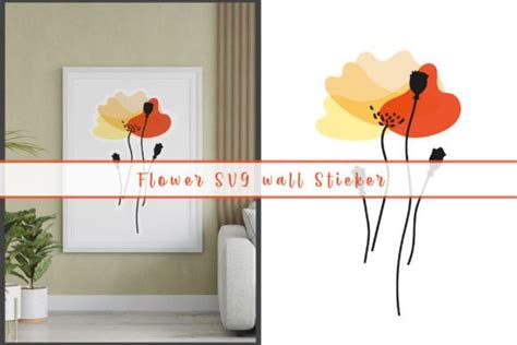 Flower SVG Wall ART Sticker Graphic by Graphic Divine · Creative Fabrica