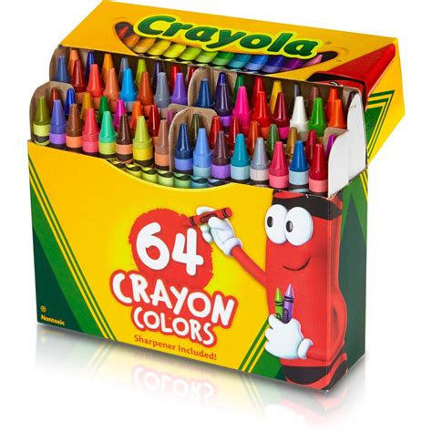 Crayola Crayon Box with Sharpener 64 Pack | BIG W