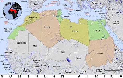 Northern Africa · Public domain maps by PAT, the free, open source ...