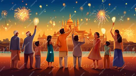 Premium Photo | Happy indian family celebrating Diwali festival ...