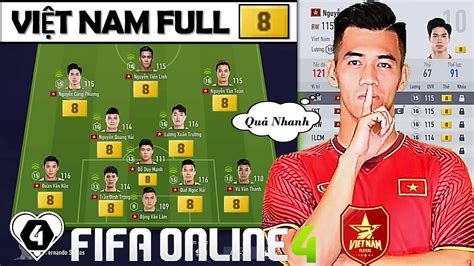 Đội hình Việt Nam FO4 Fifa Online 4, Đội hình ra sân hiện tại 01/2025