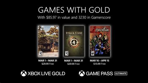 Xbox Live Gold free games for March 2023 announced - Gematsu