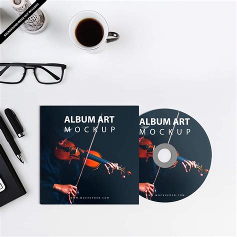 25+ Stunning Album Cover Mockup Free PSD Templates