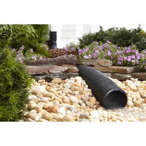 ADS 4-in x 10-ft Corrugated Solid Pipe in the Corrugated Drainage Pipe ...