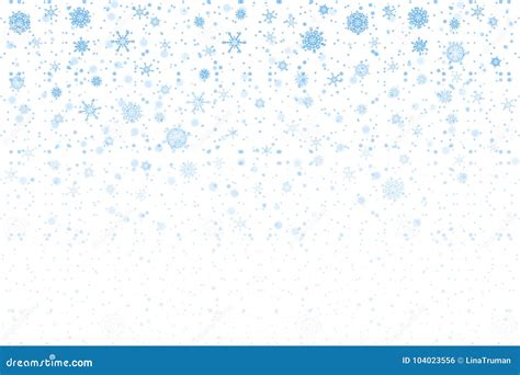 Christmas Snow. Falling Snowflakes on White Background Stock Vector ...