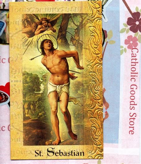 Saint St. Sebastian - Biography, prayer, Feast Day, etc... Folder Card | eBay