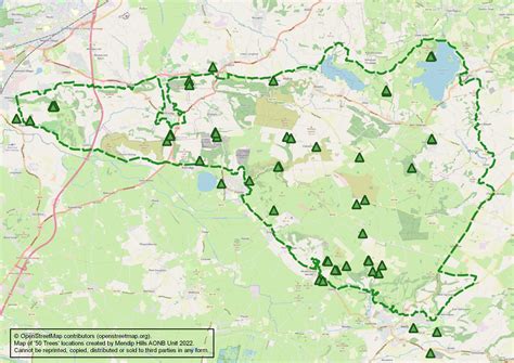 50 Trees location map - Mendip Hills National Landscape