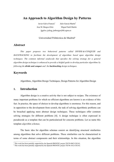 (PDF) An Approach to Algorithm Design by Patterns.