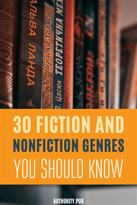 30 Book Genres (List of fiction and nonfiction categories you need to ...