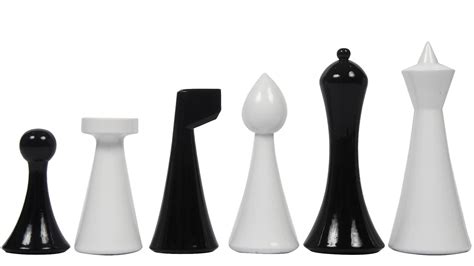 Buy Reproduced Modern Chess Set Mid Century Minimalist Hermann Ohme Design Wooden Weighted Chess ...