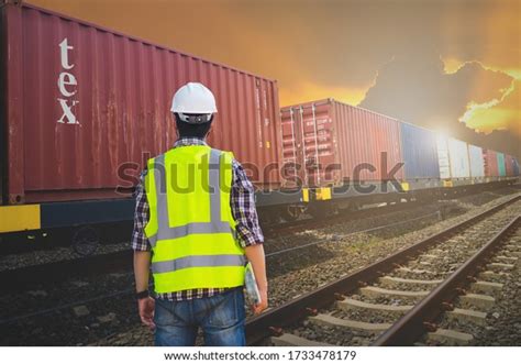 Worker Looking Unloading Container Safety Helmet Stock Photo 1733478179 | Shutterstock