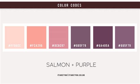 Lavender , Purple and Salmon Color Combos, Color Schemes