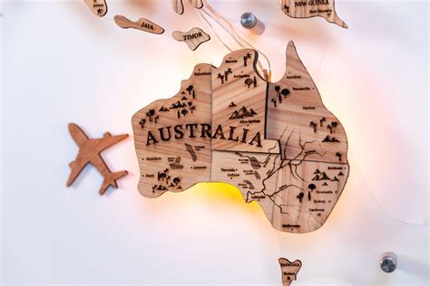 Wooden World Map LED Backlit Natural Wood – OnlyCraftUA