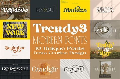 Trendy Font Bundle on Behance