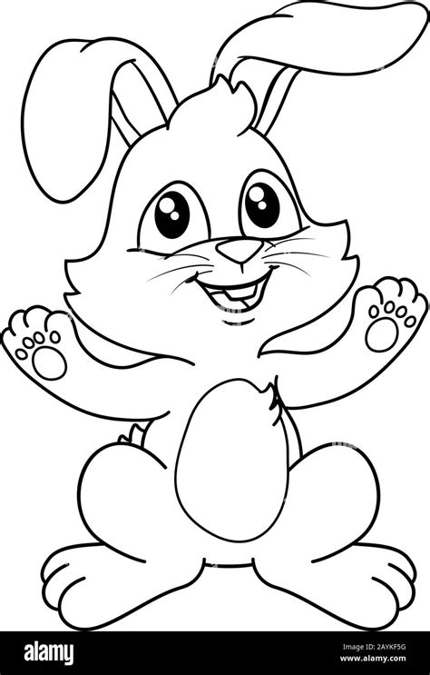 Rabbit cartoon Black and White Stock Photos & Images - Alamy