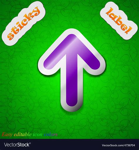 Arrow up this side icon sign symbol chic Vector Image