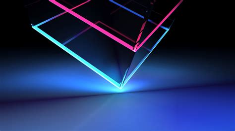 3840x2160 Neon Cube Abstract Shapes 4k 4K ,HD 4k Wallpapers,Images,Backgrounds,Photos and Pictures