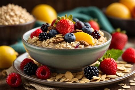 Oatmeal With Fruits And Berries Free Stock Photo - Public Domain Pictures