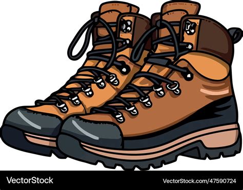 Pair of hiking boots Royalty Free Vector Image