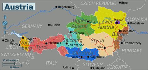 Regions Of Austria Map