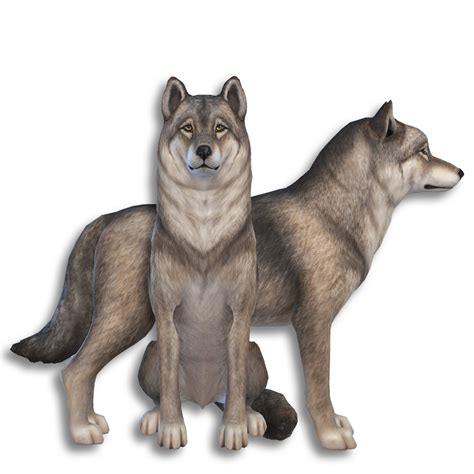 A Wolf named Fang I just finished painting in create a pet , no cc : r/Sims4