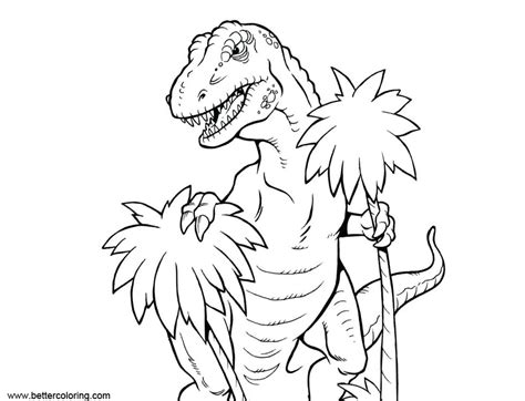 T Rex Jurassic World Coloring Pages Coloring Pages