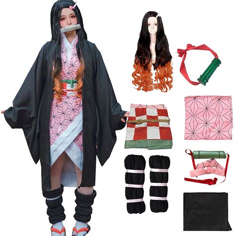 Buy Fallinoce with Wig Demon Slayer Cosplay Costume Kamado Nezuko ...