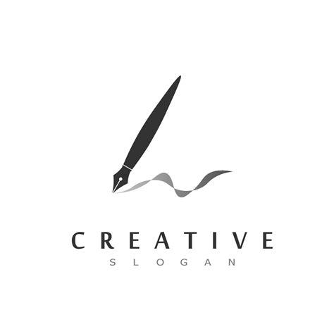 pen logo design symbol 13130054 Vector Art at Vecteezy