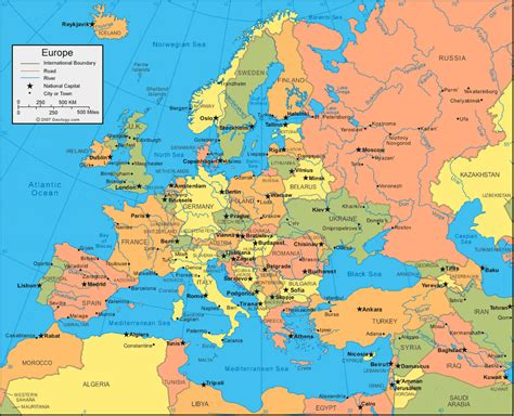 Map Of Europe And Surrounding Countries - Gabbi Joannes