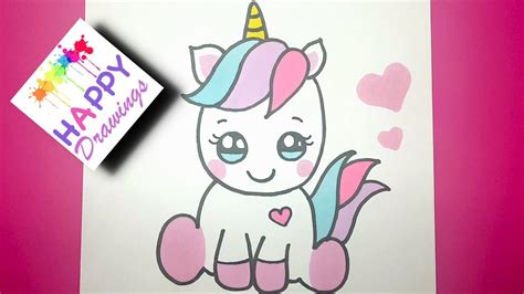 HOW TO DRAW A CUTE UNICORN EASY - DRAWING TUTORIAL - YouTube