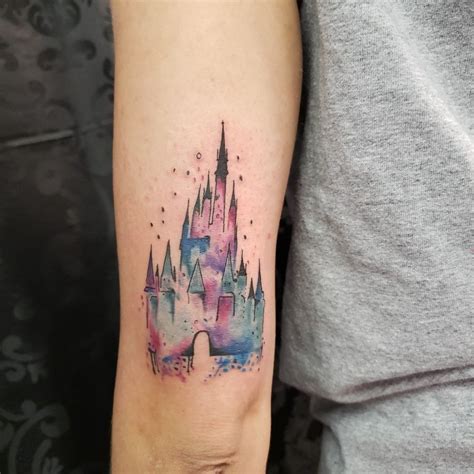 disney castle tattoo watercolor - costaricafamilyvacationpackagesq1