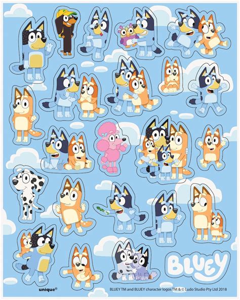 Bluey Sticker Sheet Favors - 92 Stickers | Michaels