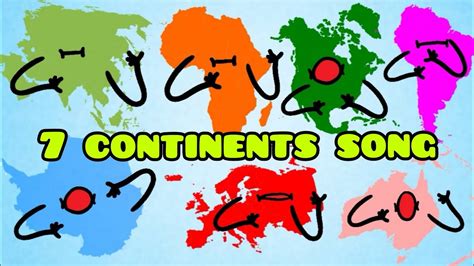 Animated 7 Continents Song for kids | Let's learn the continents by ...