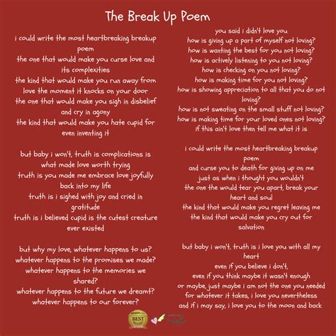 The Break Up Poem