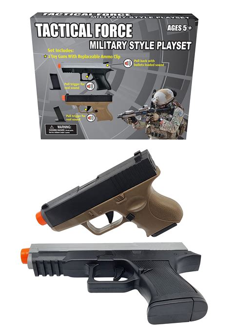 Buy BTB BEST TOY BRAND Playset 2 Toy Pistols with Bullet Clips Operation Storm Force Realistic ...