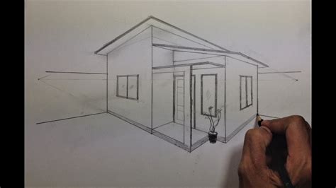 ARCHITECTURAL │How To Draw a Simple House in 2 Point Perspective #25 - YouTube