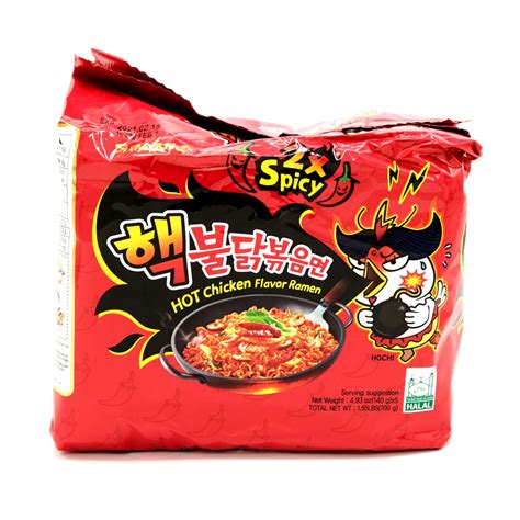 Samyang 2x Spicy Buldak Hot Chicken Flavor Ramen (5 pack) - 24.59 oz (700 g) - Well Come Asian ...